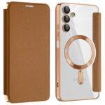 Étui portefeuille Techsuit SmartMag Book Case pour Samsung Galaxy A05s - Brown – Image 2