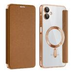 Étui portefeuille Techsuit SmartMag Book Case pour Samsung Galaxy A06 - Brown – Image 2