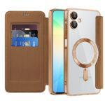 Étui portefeuille Techsuit SmartMag Book Case pour Samsung Galaxy A06 - Brown