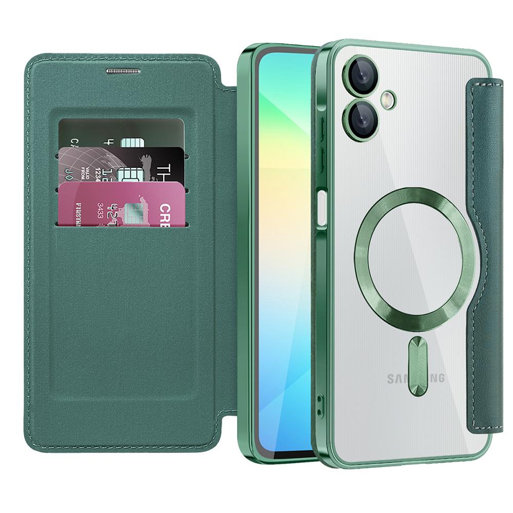 2321047 Étui portefeuille Techsuit SmartMag Book Case pour Samsung Galaxy A06 - Green – Image 1