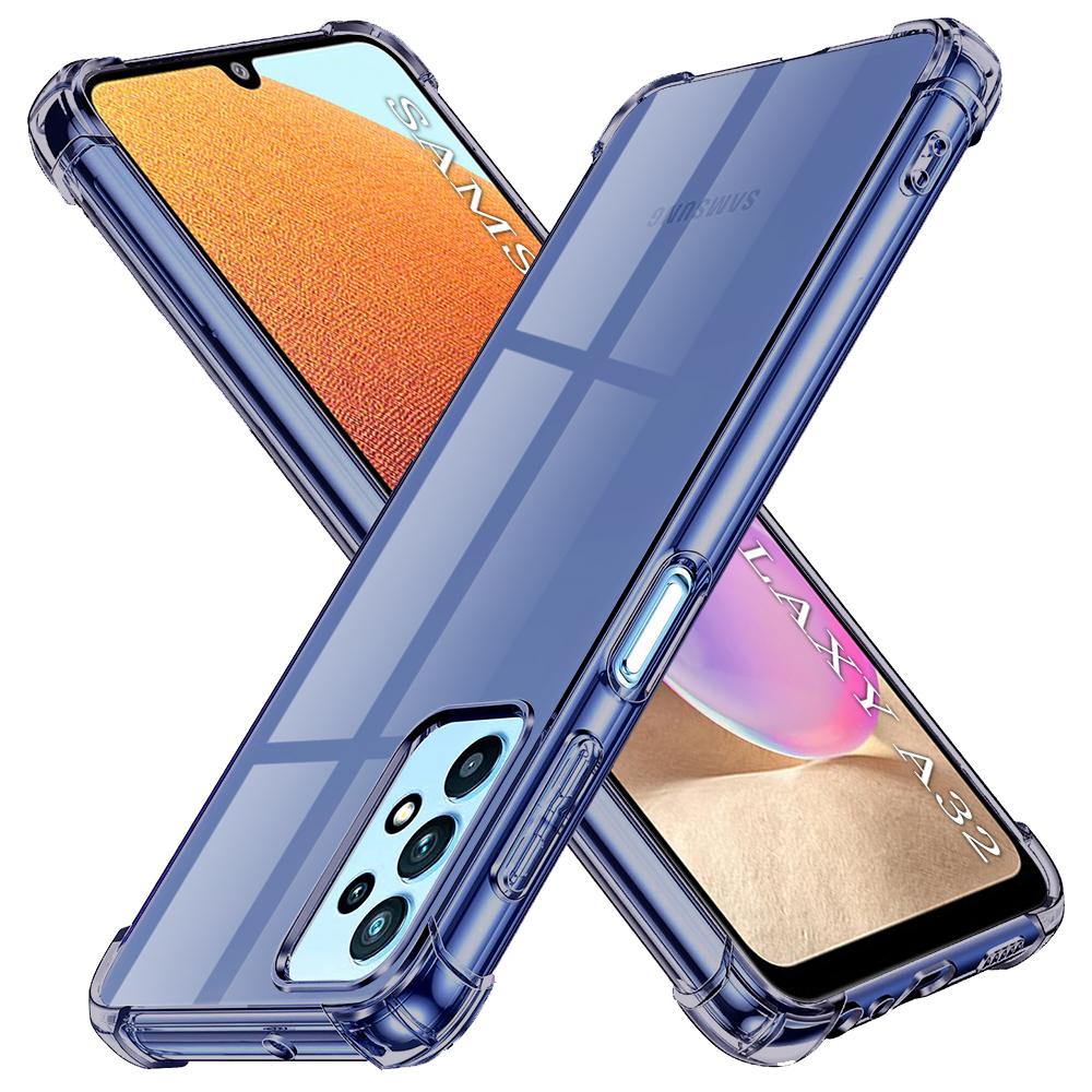 2370313 Coque Techsuit Shockproof Clear Silicone pour Samsung Galaxy A32 4G - Smoke Black – Image 1