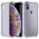 Coque Techsuit Shockproof Clear Silicone pour iPhone XS Max - Smoke Black