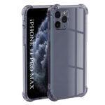 Coque Techsuit Shockproof Clear Silicone pour iPhone 11 Pro Max - Smoke Black