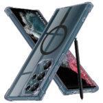 Coque Techsuit Shockproof Clear Silicone MagSafe pour Samsung Galaxy S22 Ultra - Smoke Black