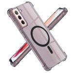 Coque Techsuit Shockproof Clear Silicone MagSafe pour Samsung Galaxy S21 - Smoke Black
