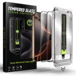 Lot de 2 protections d'écran Techsuit TitanGlass FullCover avec applicateur pour iPhone 15 / iPhone 16 - Black