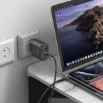Chargeur secteur + câble Yesido (YC144C) Câble USB-C GaN de 1 m, compatible avec téléphones et tablettes, PD65W et QC18W.   - Black – Image 3