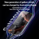 Chargeur secteur Yesido (YC74) GaN, charge rapide, ultra-mince, puce intelligente, USB-C, PD30W, 5V/3A   - Black – Image 3