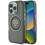 Coque Guess IML Metal Mountain Logo MagSafe pour iPhone 16 Pro - Black