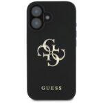 Coque Guess Hardcase Grained Big 4G Logo Small Classic Logo pour iPhone 16 - Black – Image 3