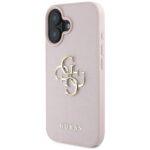 Coque Guess Hardcase Grained Big 4G Logo Small Classic Logo pour iPhone 16 - Pink – Image 2