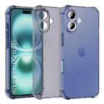 Coque Techsuit Shockproof Clear Silicone pour iPhone 16 - Smoke Black