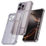 Coque Techsuit Shockproof Clear Silicone pour iPhone 16 Pro - Smoke Black