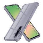 Coque Techsuit Shockproof Clear Silicone pour Samsung Galaxy A56 - Smoke Black