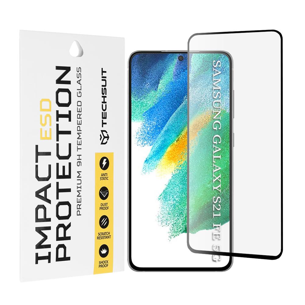 2461027 Protection d'écran Techsuit ESD Glass pour Samsung Galaxy S21 FE - Black – Image 1