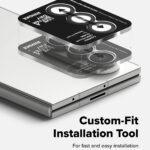 Lot de 2 protections d'objectif Ringke Camera Lens Frame Glass pour Samsung Galaxy Z Fold7 - Black – Image 3