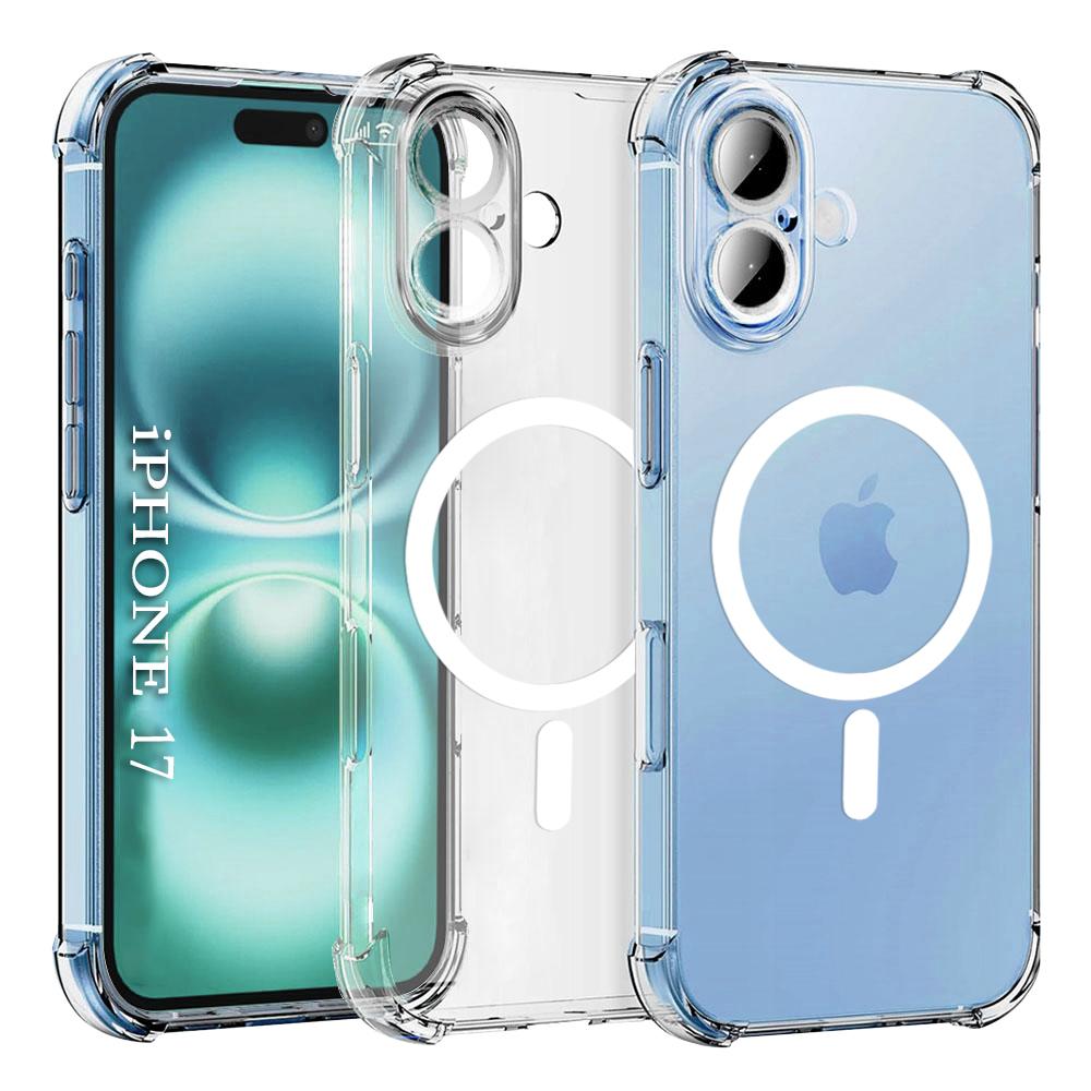2470759 Coque Techsuit Shockproof Clear Silicone MagSafe pour iPhone 17 - Clear – Image 1