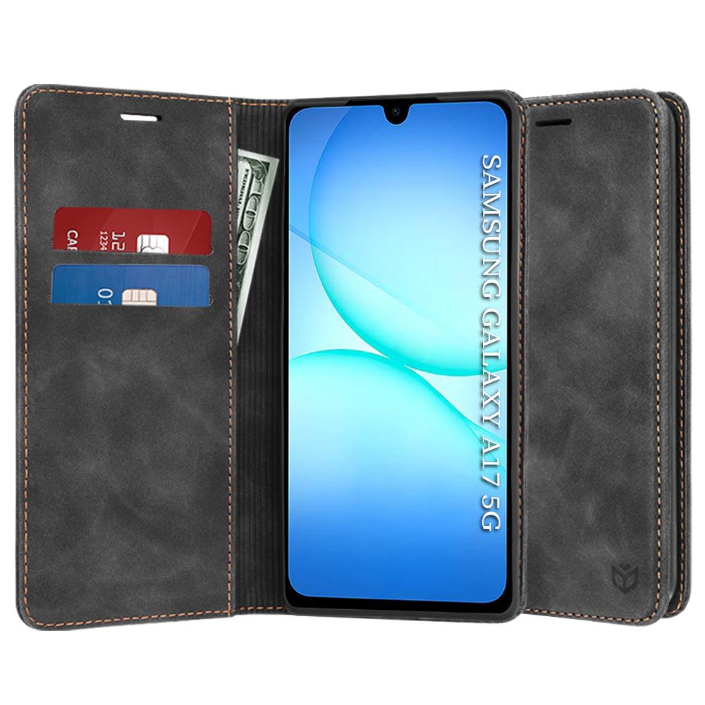 2488987 Étui portefeuille Techsuit Confy Cover pour Samsung Galaxy A17 5G / A17 4G - Black – Image 1