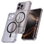 Coque Techsuit Shockproof Clear Silicone MagSafe pour iPhone 16 Pro - Smoke Black