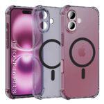 Coque Techsuit Shockproof Clear Silicone MagSafe pour iPhone 16 Plus - Smoke Black