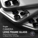 Protection d'objectif Ringke Camera Lens Frame Glass pour iPhone 17 Pro / iPhone 17 Pro Max - Black – Image 5