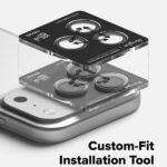 Protection d'objectif Ringke Camera Lens Frame Glass pour iPhone 17 Pro / iPhone 17 Pro Max - Black – Image 4