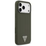 Coque Guess Silicone Triangle Logo MagSafe pour iPhone 17 Pro Max - Khaki – Image 5