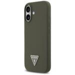 Coque Guess Silicone Triangle Logo MagSafe pour iPhone 17 - Khaki – Image 3