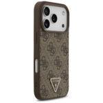 Coque Guess Leather 4G Triangle Strass MagSafe pour iPhone 17 Pro Max - Brown – Image 3