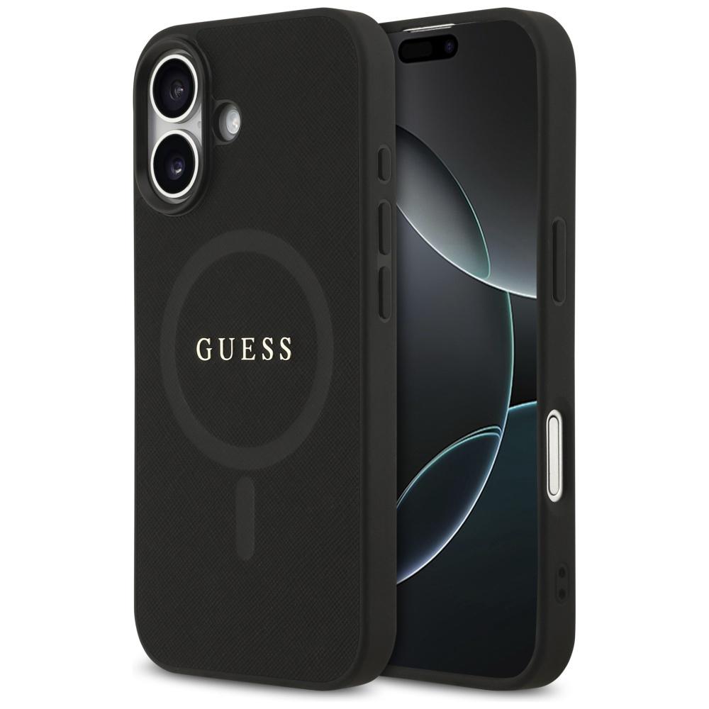 2557327 Coque Guess Saffiano Classic Logo MagSafe pour iPhone 17 - Black – Image 1