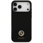 Coque Guess Silicone Logo Strass 4G MagSafe pour iPhone 17 Pro Max - Black – Image 2