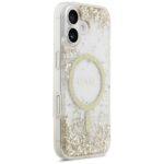 Coque Guess Liquid Glitter Flower MagSafe pour iPhone 17 - Gold – Image 3