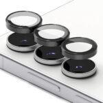 Lot de 2 protections d'objectif Ringke Camera Lens Frame Glass pour Samsung Galaxy S25 FE - Black