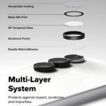 Lot de 2 protections d'objectif Ringke Camera Lens Frame Glass pour Samsung Galaxy S25 FE - Black – Image 5