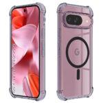 Coque Techsuit Shockproof Clear Silicone MagSafe pour Google Pixel 9 - Smoke Black