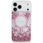 Coque Guess Liquid Glitter Flower MagSafe pour iPhone 17 Pro Max - Pink – Image 3