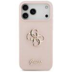Coque Guess Silicone Big 4G Script pour iPhone 17 Pro Max - Light Pink – Image 3
