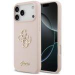 Coque Guess Silicone Big 4G Script pour iPhone 17 Pro Max - Light Pink
