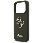 Coque Guess Silicone Big 4G Script pour iPhone 17 Pro Max - Khaki – Image 5