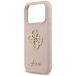 Coque Guess Silicone Big 4G Script pour iPhone 17 Pro - Light Pink – Image 4