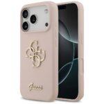Coque Guess Silicone Big 4G Script pour iPhone 17 Pro - Light Pink