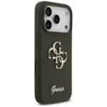 Coque Guess Silicone Big 4G Script pour iPhone 17 Pro - Khaki – Image 3