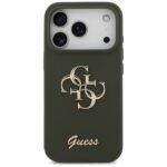 Coque Guess Silicone Big 4G Script pour iPhone 17 Pro - Khaki – Image 2