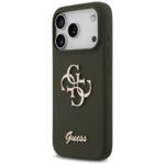 Coque Guess Silicone Big 4G Script pour iPhone 17 Pro - Khaki – Image 5