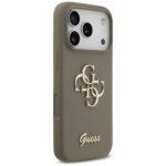 Coque Guess Silicone Big 4G Script pour iPhone 17 Pro Max - Brown – Image 6