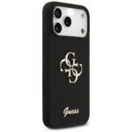Coque Guess Silicone Big 4G Script pour iPhone 17 Pro Max - Black – Image 6