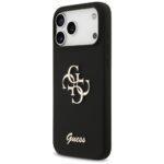 Coque Guess Silicone Big 4G Script pour iPhone 17 Pro Max - Black – Image 3