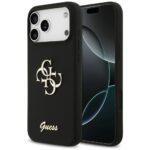 Coque Guess Silicone Big 4G Script pour iPhone 17 Pro Max - Black
