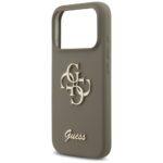 Coque Guess Silicone Big 4G Script pour iPhone 17 Pro - Brown – Image 4