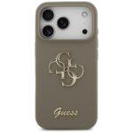 Coque Guess Silicone Big 4G Script pour iPhone 17 Pro - Brown – Image 2